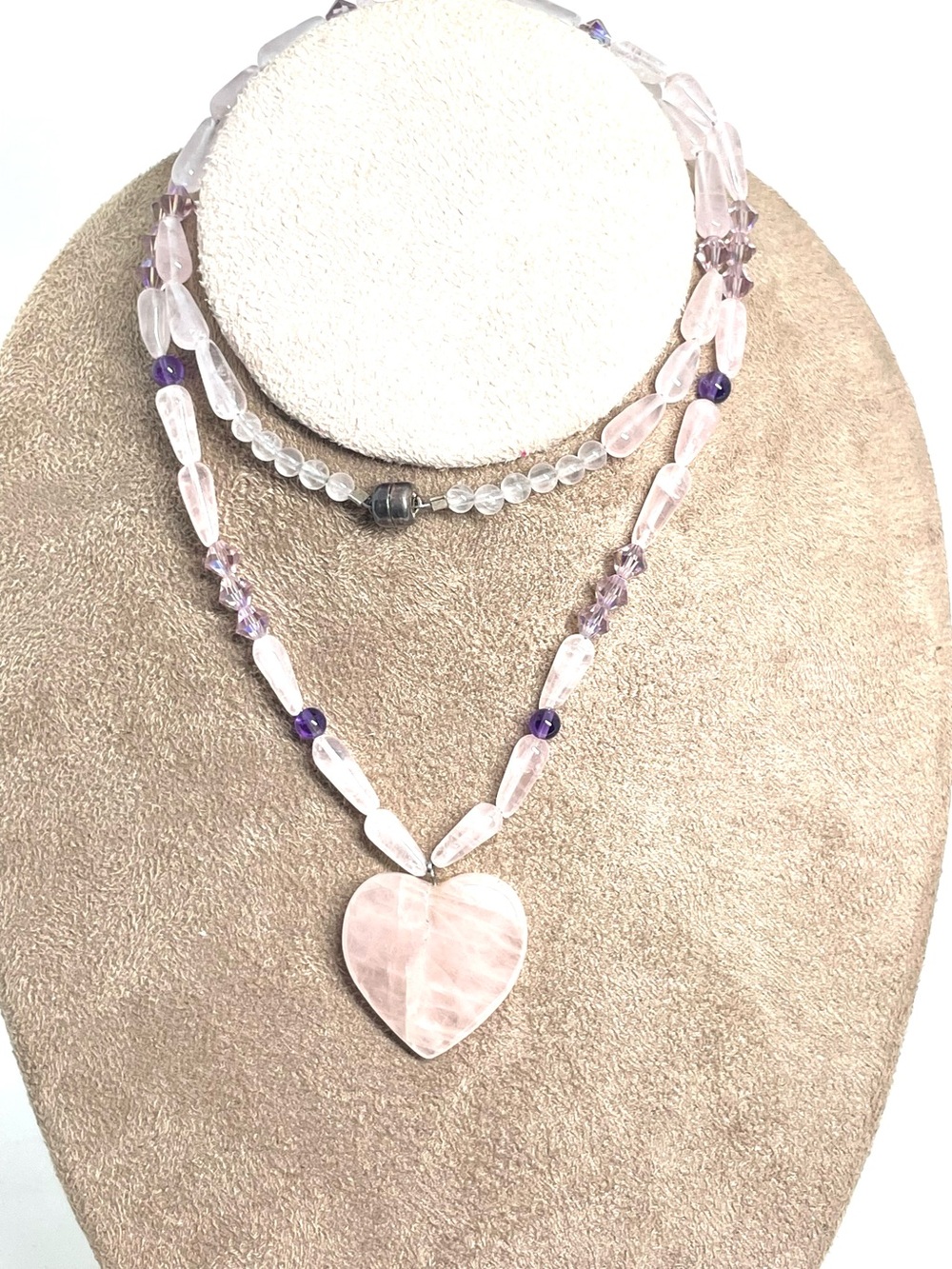 Rose Quartz Heart Necklace